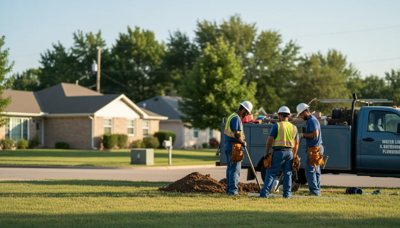 Residential water line and bathroom plumbing service in Cotter, AR